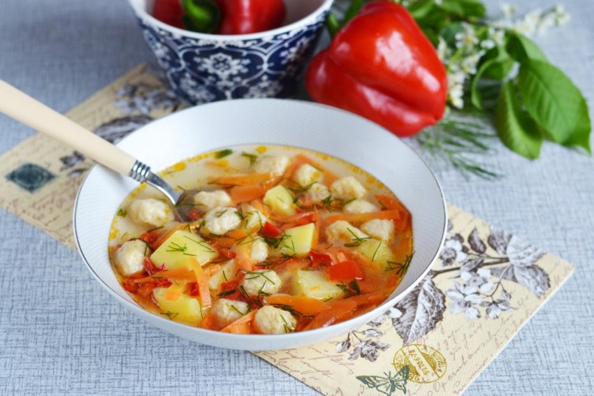 Фасолевый суп без мяса