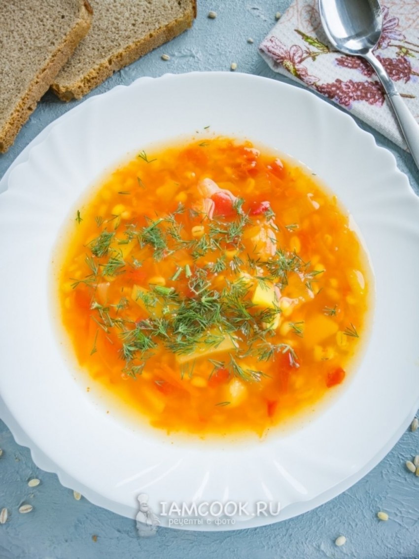 Легкий наваристый супчик без мяса.