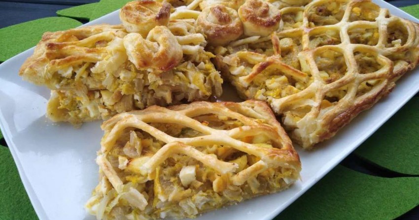 Пирог с капустой и яйцом