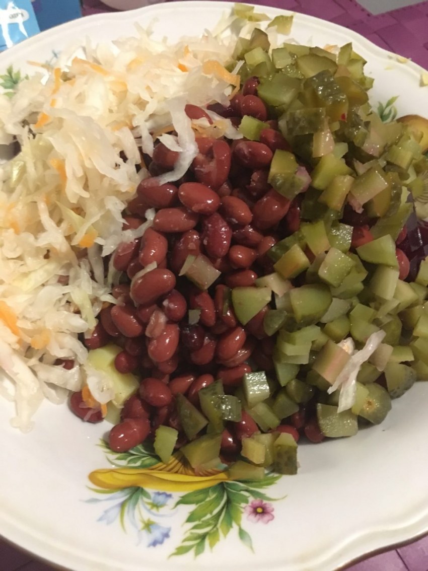 Винегрет с фасолью стручковой