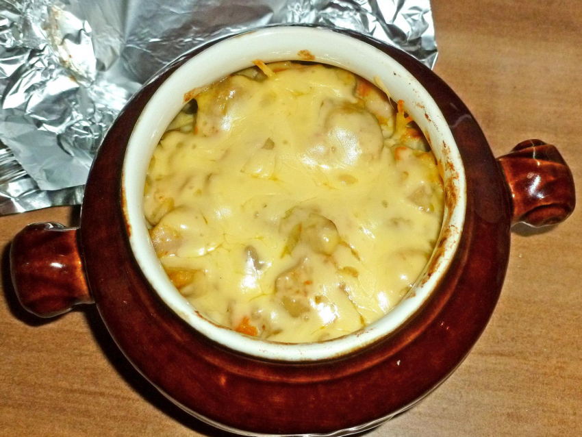 Перловая каша в горшочке