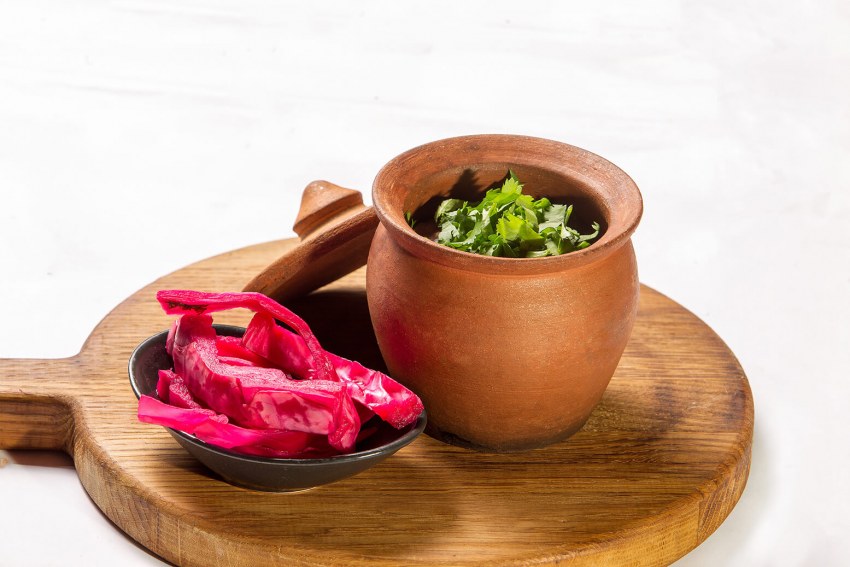 Лобио с Гурийской капустой