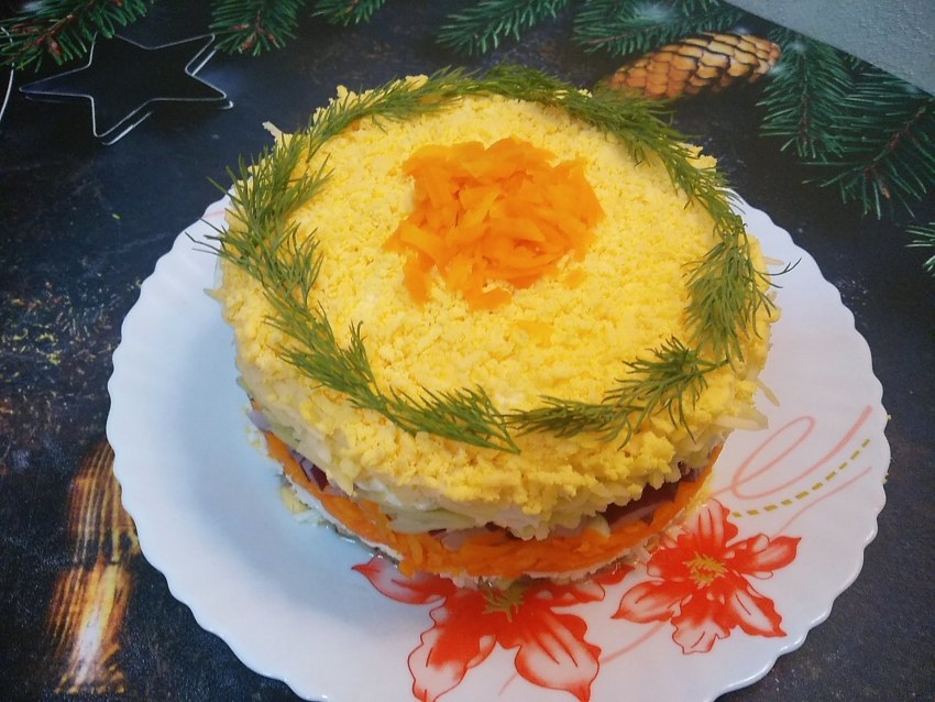 Салат Мимоза без сыра