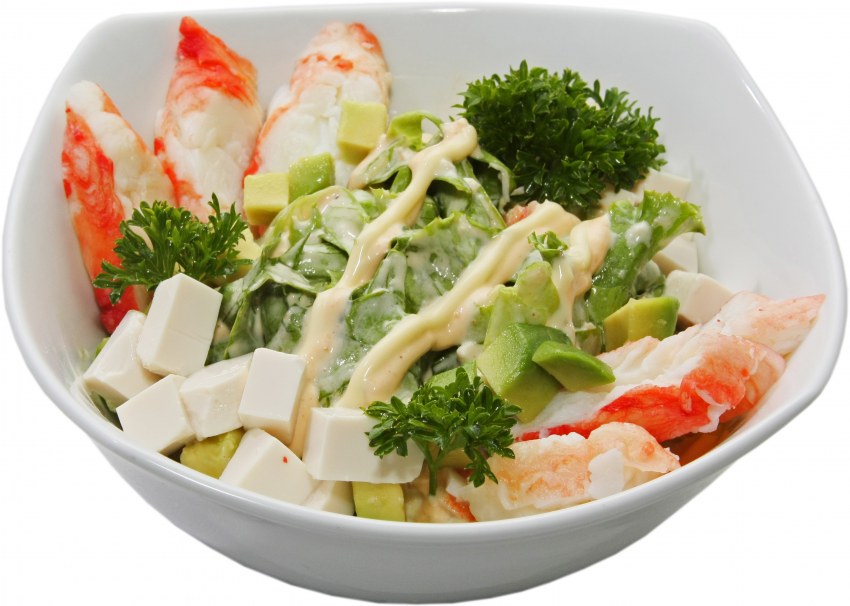 Салатик с крабовым мясом