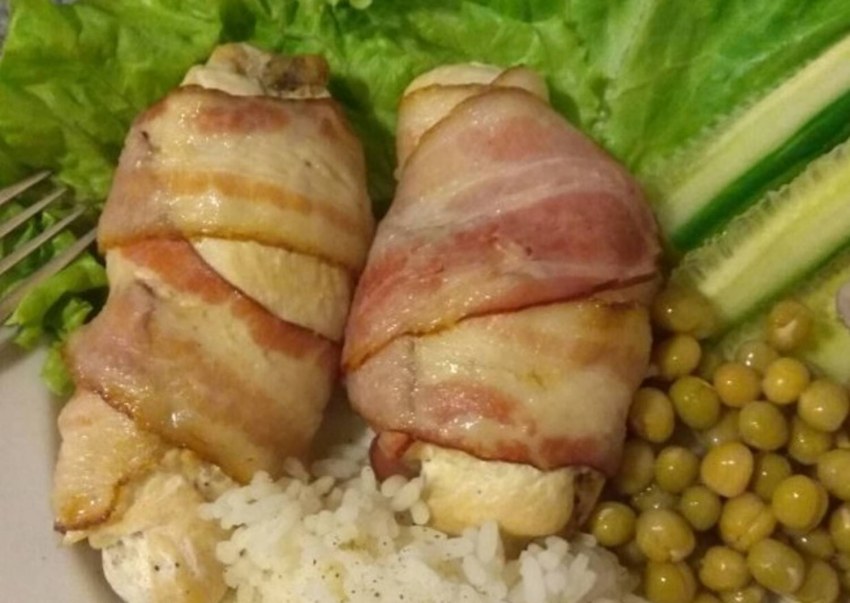 Куриная печень с грибами