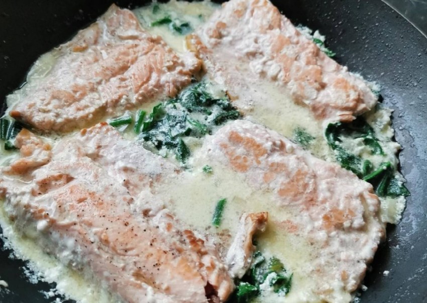 Рыба в сливках на сковороде рецепт с фото пошагово
