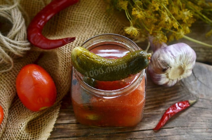 Маринованные огурцы с кетчупом