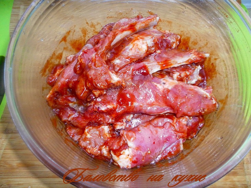Шашлык курица на природе