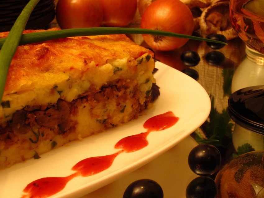 Мясная запеканка на Протвине