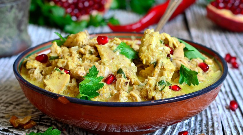Грузинская кухня курица сациви