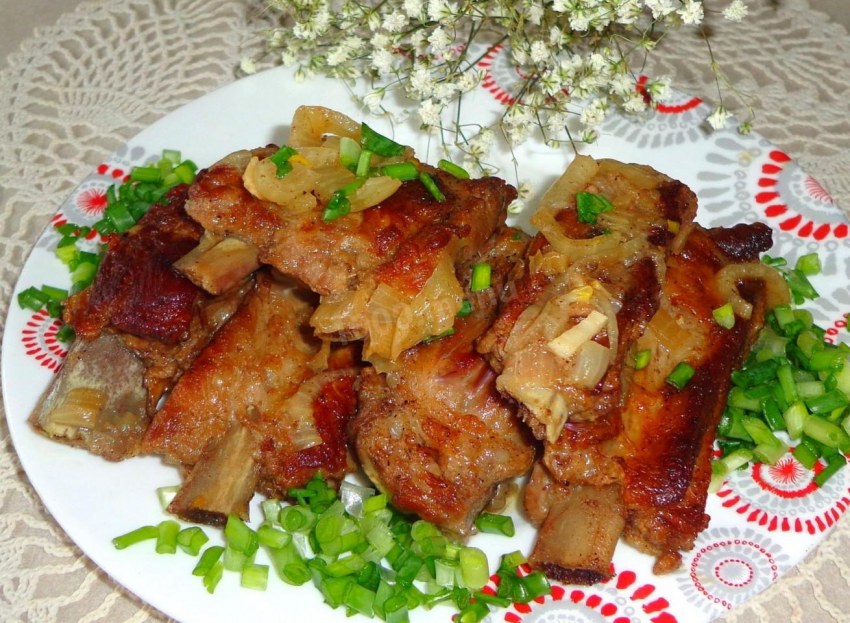 Окорок свиной фламбе