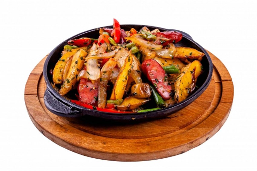 Картофель с мясом азиатская кухня