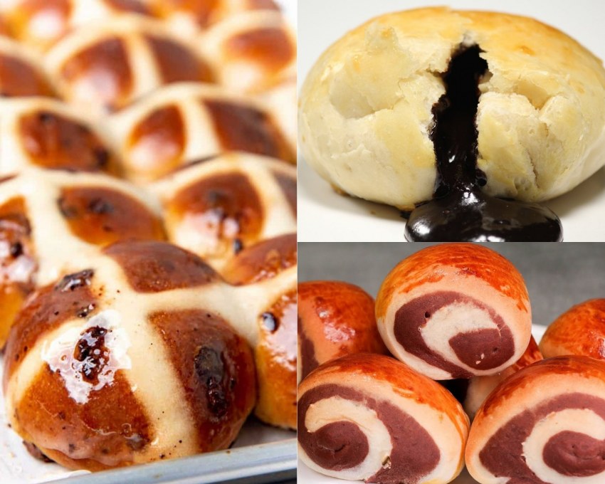 Красивые булочки с изюмом