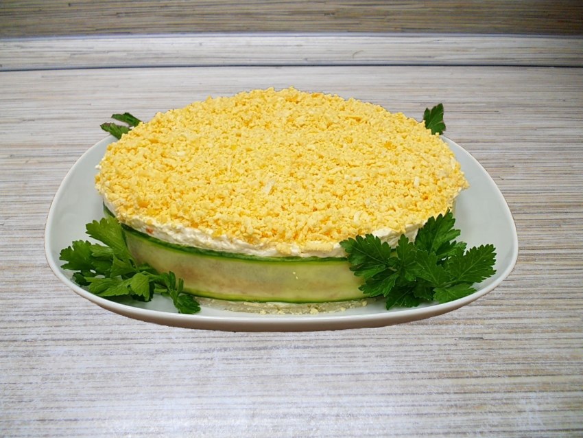 Салат Мимоза без картошки