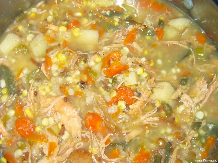 Суп диетический со стручковой фасолью