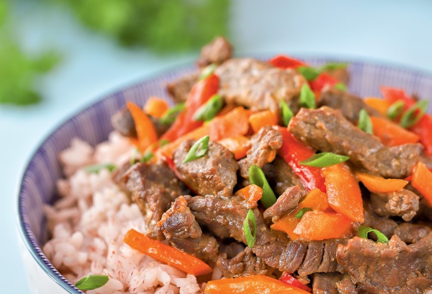 Рис с мясом и овощами