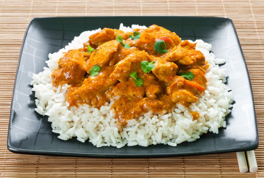 Курица карри с рисом