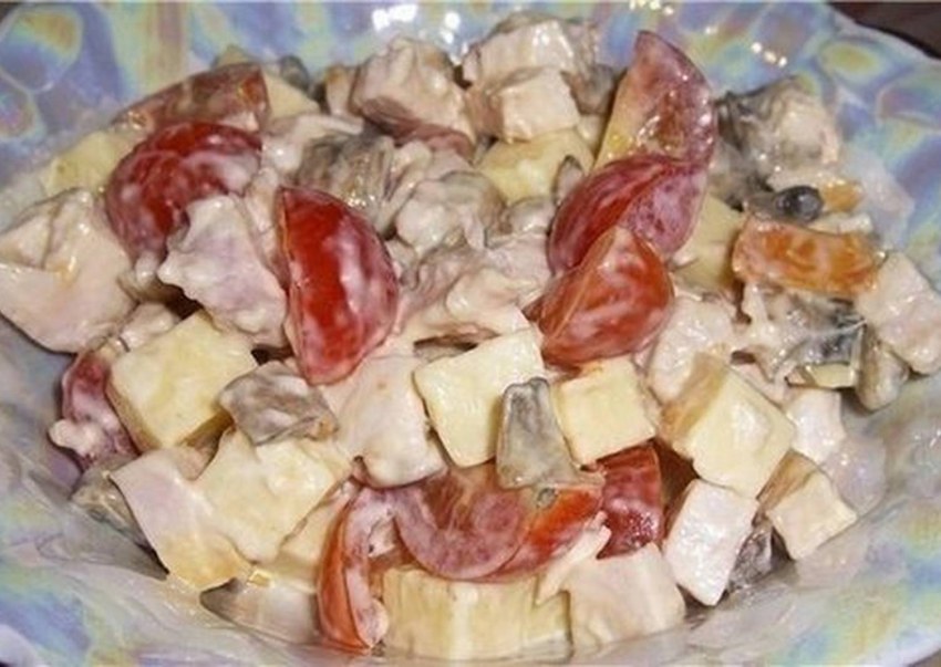Салат с Марковка по корейский и куриной грудкой