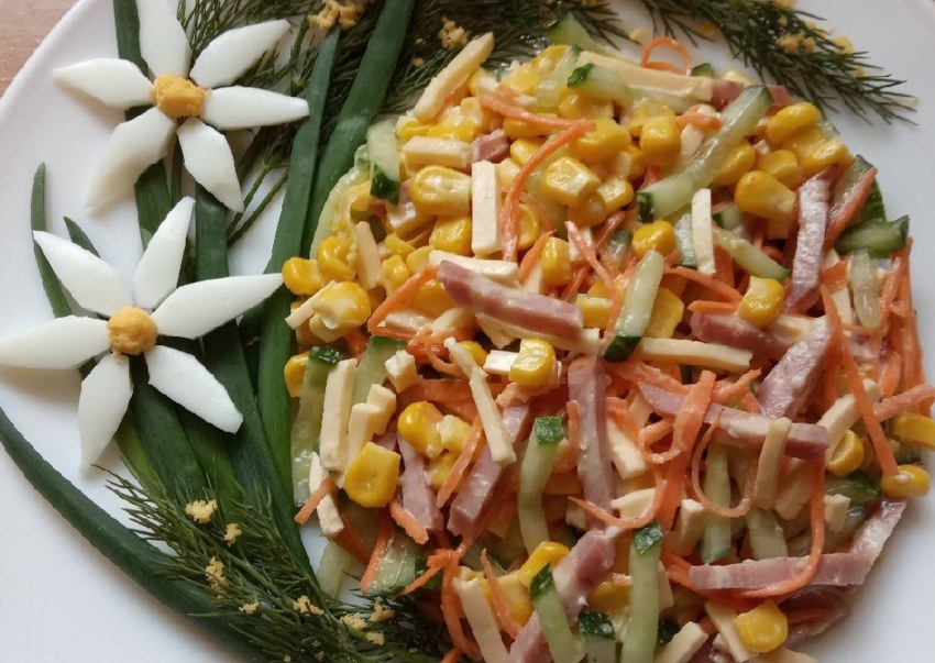 Кукуруза морковь по-корейски