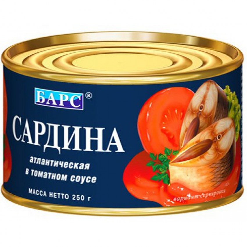 Рыбные консервы в томатном соусе