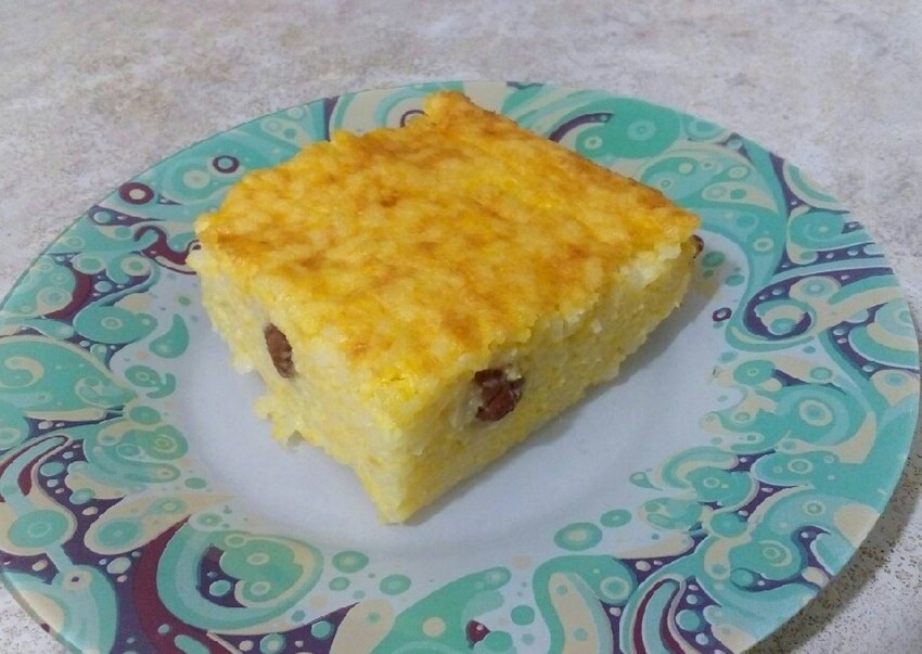 Тыквенная запеканка с изюмом