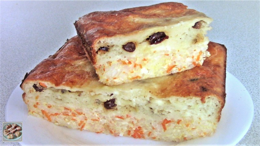 Творожная запеканка с курагой