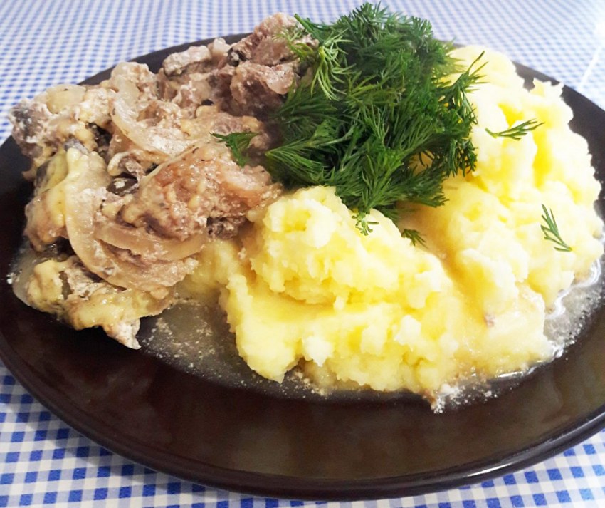 Картофельное пюре с грибами