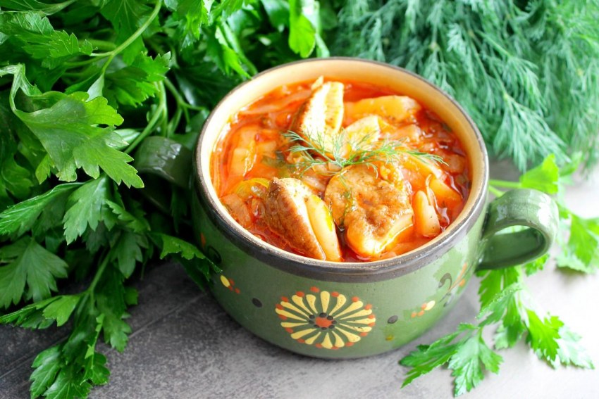 Борщ из квашеной капусты