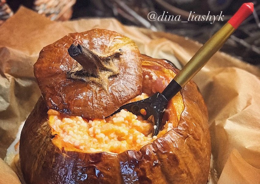Пшенная каша в тыкве в духовке