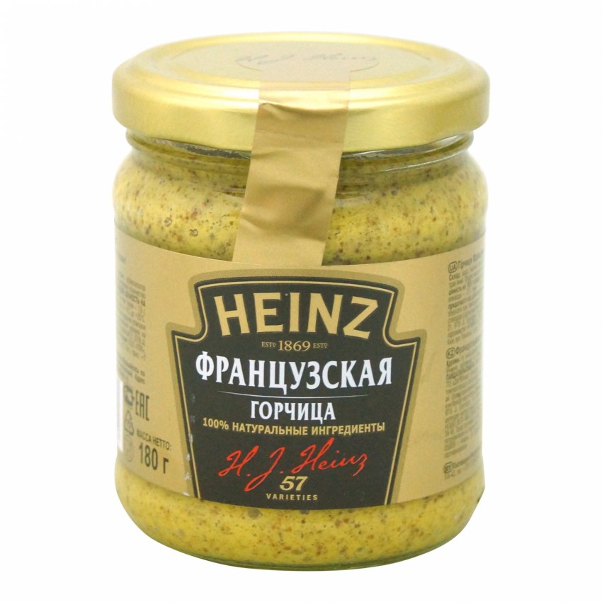 Горчица Heinz французская ст/б 180г