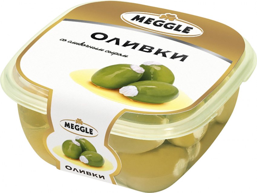 Оливки со сливочным сыром 250г