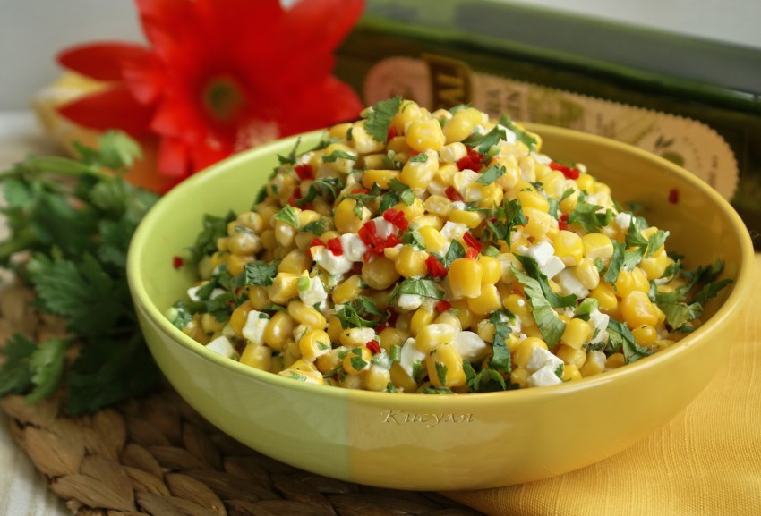 Салат из кукурузы консервированной