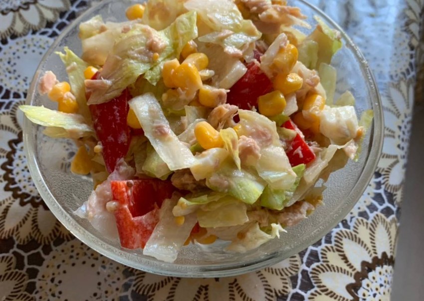 ПП салат с кукурузой