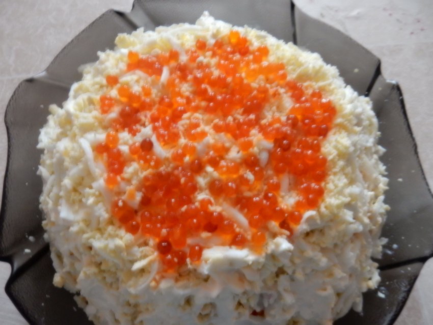 Салат Царский с кальмарами