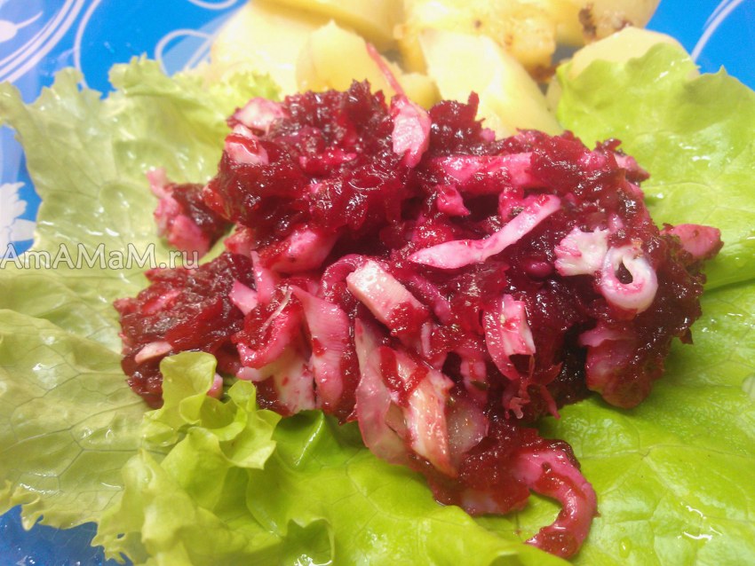 Винегрет овощной с морской капустой