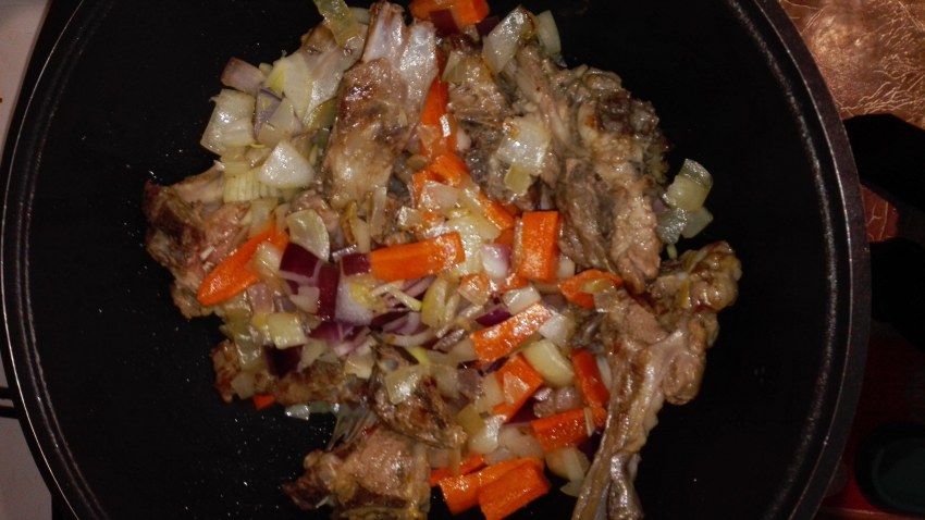 Баранина с овощами