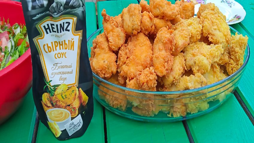 Крылышки в панировке из кукурузных хлопьев