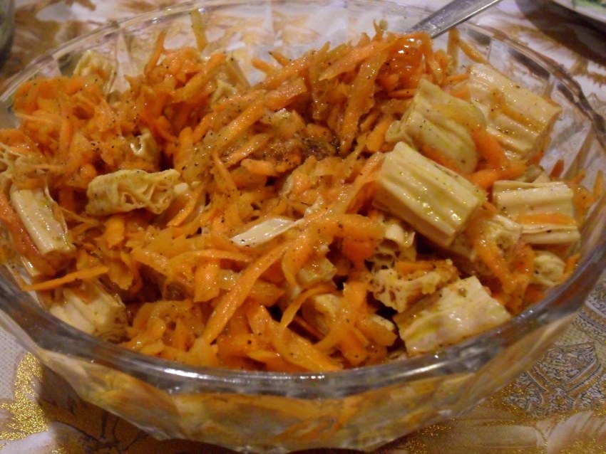 Спаржа с морковью по-корейски