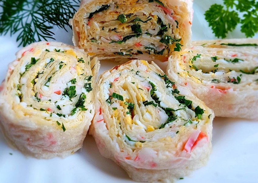 Лаваш с ветчиной и сыром