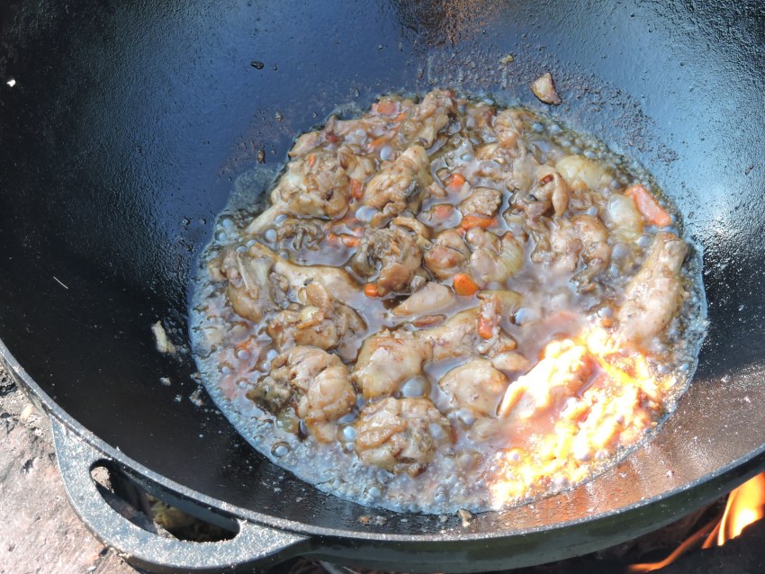 Курица в казане