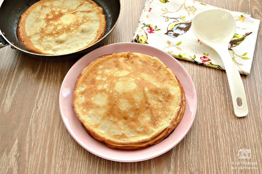 Блины на воде вкусные