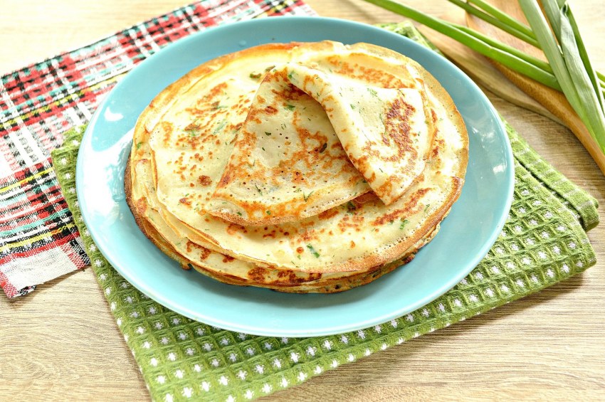 Блины на кислом молоке с дырочками