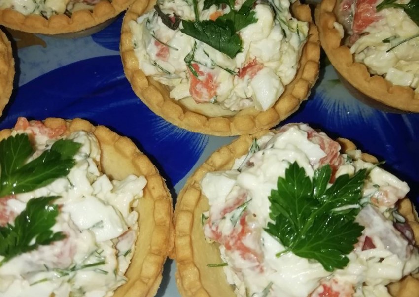 Закуски в корзиночках