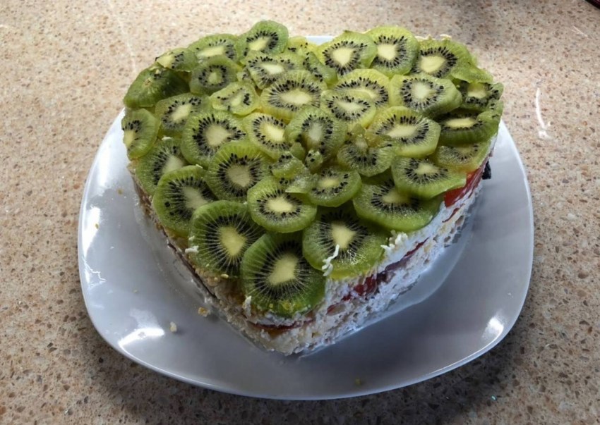 Салат киви зеленое яблоко
