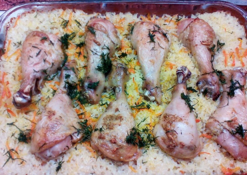 Курица с овощами в рукаве