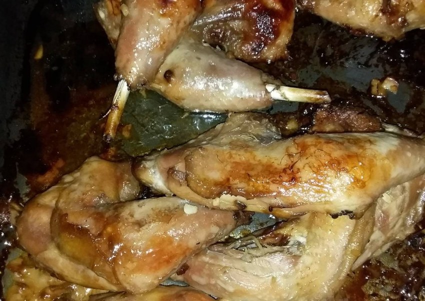 Куриные голени с картошкой в рукаве