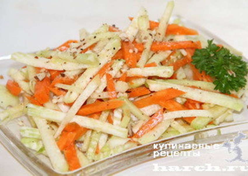 Салат из фасоли с морковью
