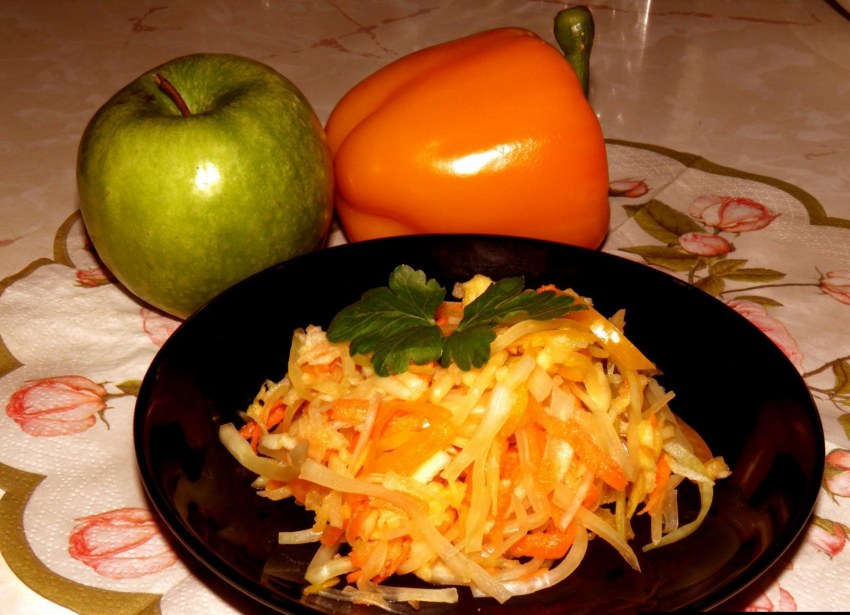 Капуста яблоко перец