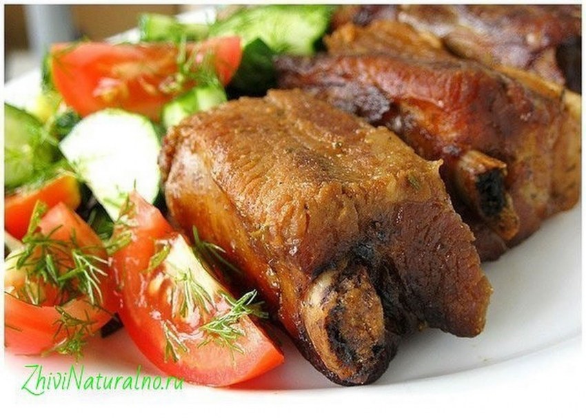 Ребрышки с овощами