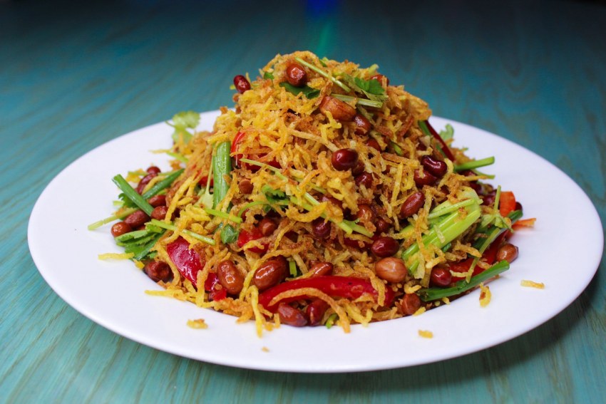 Салат с карпаччо из курицы
